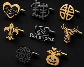 Abotoaduras com logotipo personalizado, presentes personalizados em aço inoxidável para padrinhos, abotoaduras com monograma, presente de casamento, presente para ele.