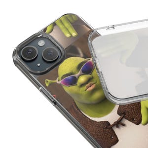 Funny Character Phone Case featuring Shrek - Clear Cases, Gifts for Fans, Unique Phone Accessories, Fun Birthday Present, [...]
