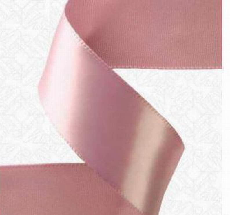 Rosy Mauve 1.5 x 50 yds DOUBLE FACE Satin Ribbon