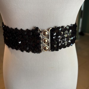 black sequin belt for dress Girls Skinny Glitter Belt - Black Sparkle (4-7y) (8-14y)