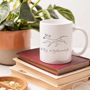 Silly Sighthound Mug | Cute Cartoon Doodle | Dog Lover Gift