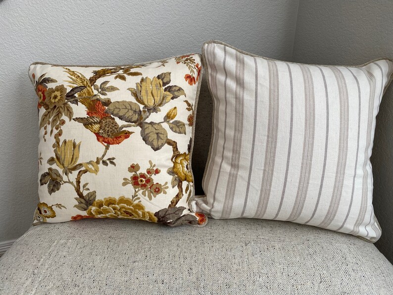 Farmhouse Pair 24 Euro Pillow Shams Fabricut Floral Etsy