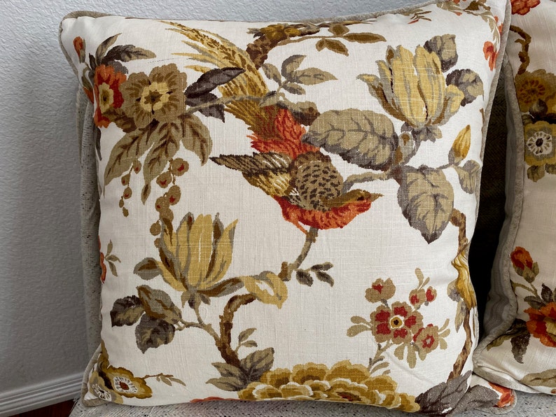 Farmhouse Pair 24 Euro Pillow Shams Fabricut Floral Etsy