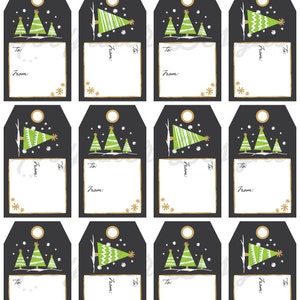 INSTANT DOWNLOAD: Printable Christmas and Holiday Gift Label Tags ...