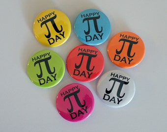 Pi Day Colorful Nerdy Geeky Math 1.5" Pinback Button | Gifts Under 5 Dollars