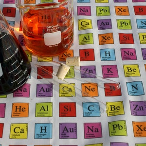 Periodic Elements Chemistry Science Fat Quarter