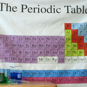 Periodic Table Chemistry Science Cotton Fabric 1 Yard Panel image 1