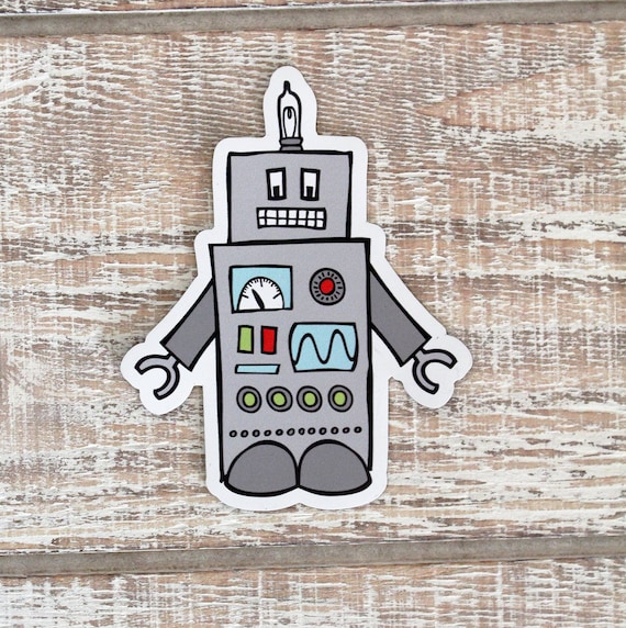 Retro Robot Geek Nerd Magnet Office Car Decoration Gifts Under 5 Dollars 