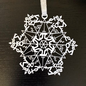 Math Teacher STEM Geometry Pi Numbers Snowflake Christmas Holiday Tree Laser Cut Acrylic Ornament