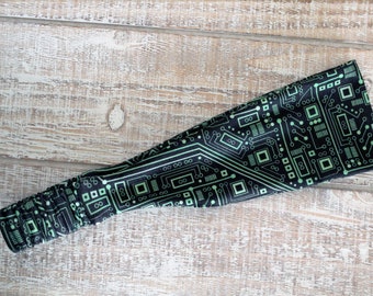 Circuit Board Knit Headband: Computer Nerd Geek Style