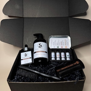 Essentials Beard Grooming Gift Box | Beard Oil, Wash, Balm & Brush