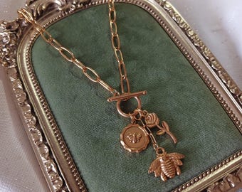 MELLORA  NECKLACE , gold necklace , jewelry, gift for her ,stainless steel