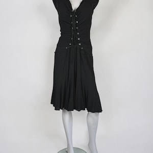 Roberto Cavalli Black Silk Corset Dress, 2003