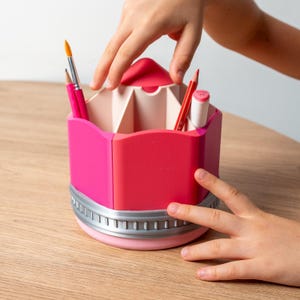 Portalápices para niños: organizador de escritorio colorido para niños imagen 16
