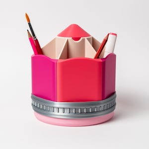 Portalápices para niños: organizador de escritorio colorido para niños Pink