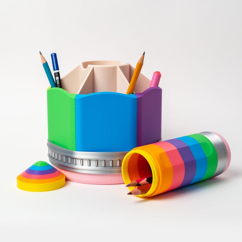Portalápices para niños: organizador de escritorio colorido para niños imagen 6