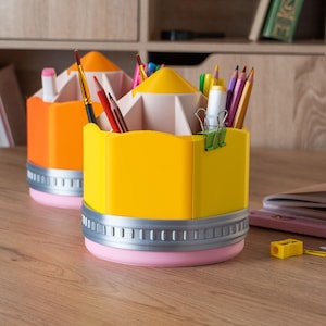 Portalápices para niños: organizador de escritorio colorido para niños imagen 5