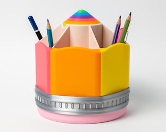 Porte-crayons pour enfants : Organiseur de bureau coloré pour enfants