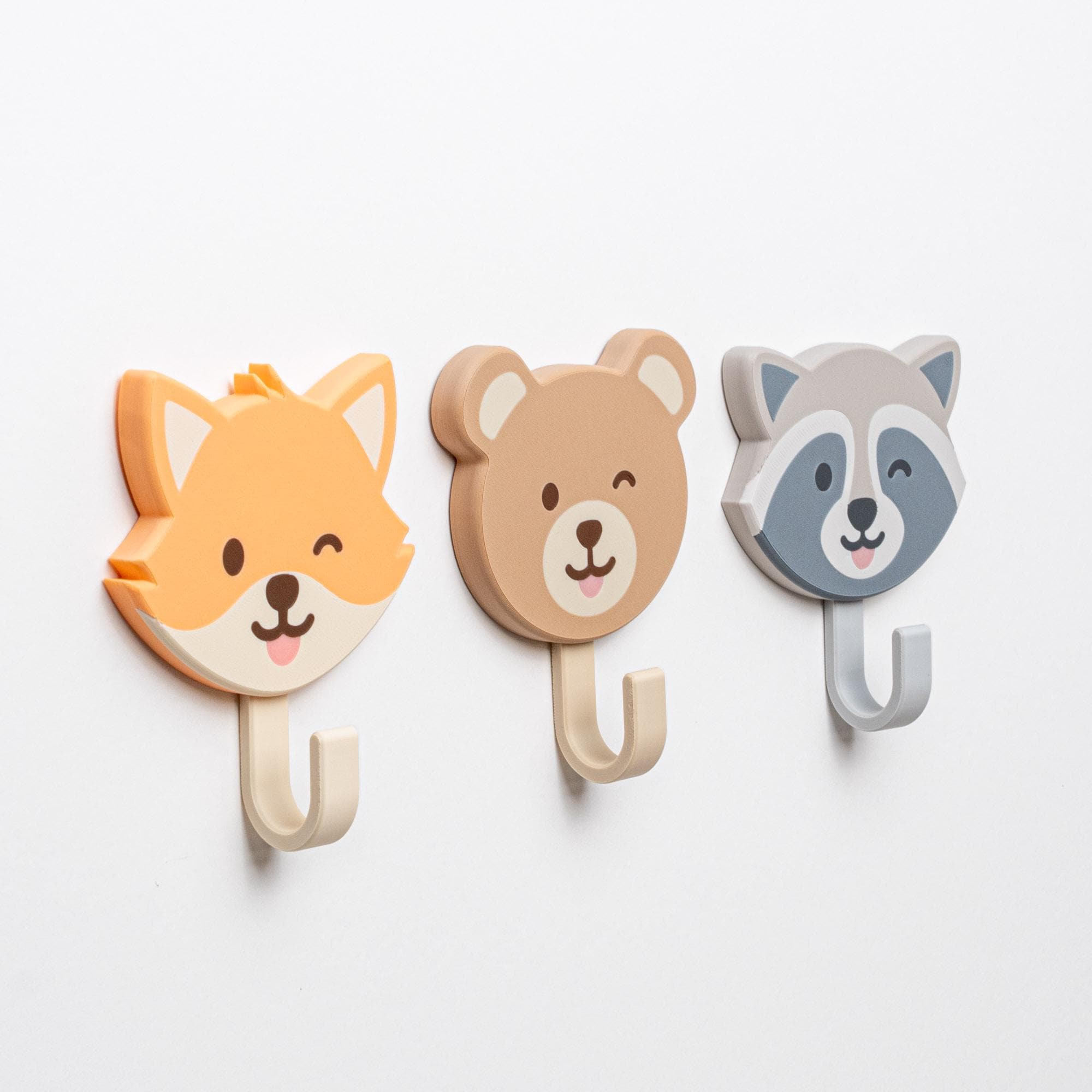 animal kids wall hooks