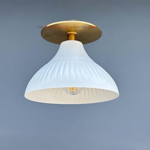 Modern 1 Small Light Flush Mount Light| Modern Brass Vanity Light Kitchen Light Fixture | Focus light Ceiling |