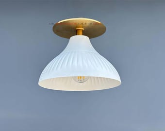 Modern 1 Small Light Flush Mount Light| Modern Brass Vanity Light Kitchen Light Fixture | Focus light Ceiling |