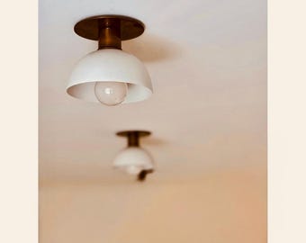 Flush Mount Ceiling Light | Modern Brass Vanity Light Kitchen Light Fixture,