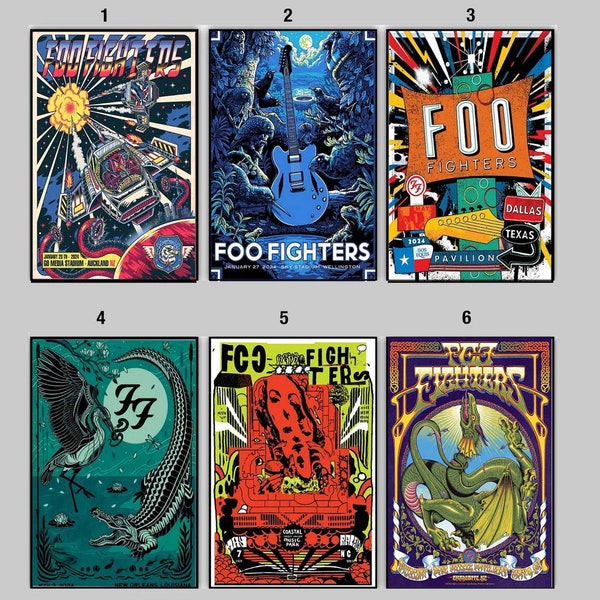 Foo Fighters Poster At PNC Music Pavilion In Charlotte NC On May 9 2024 Home Decor Poster