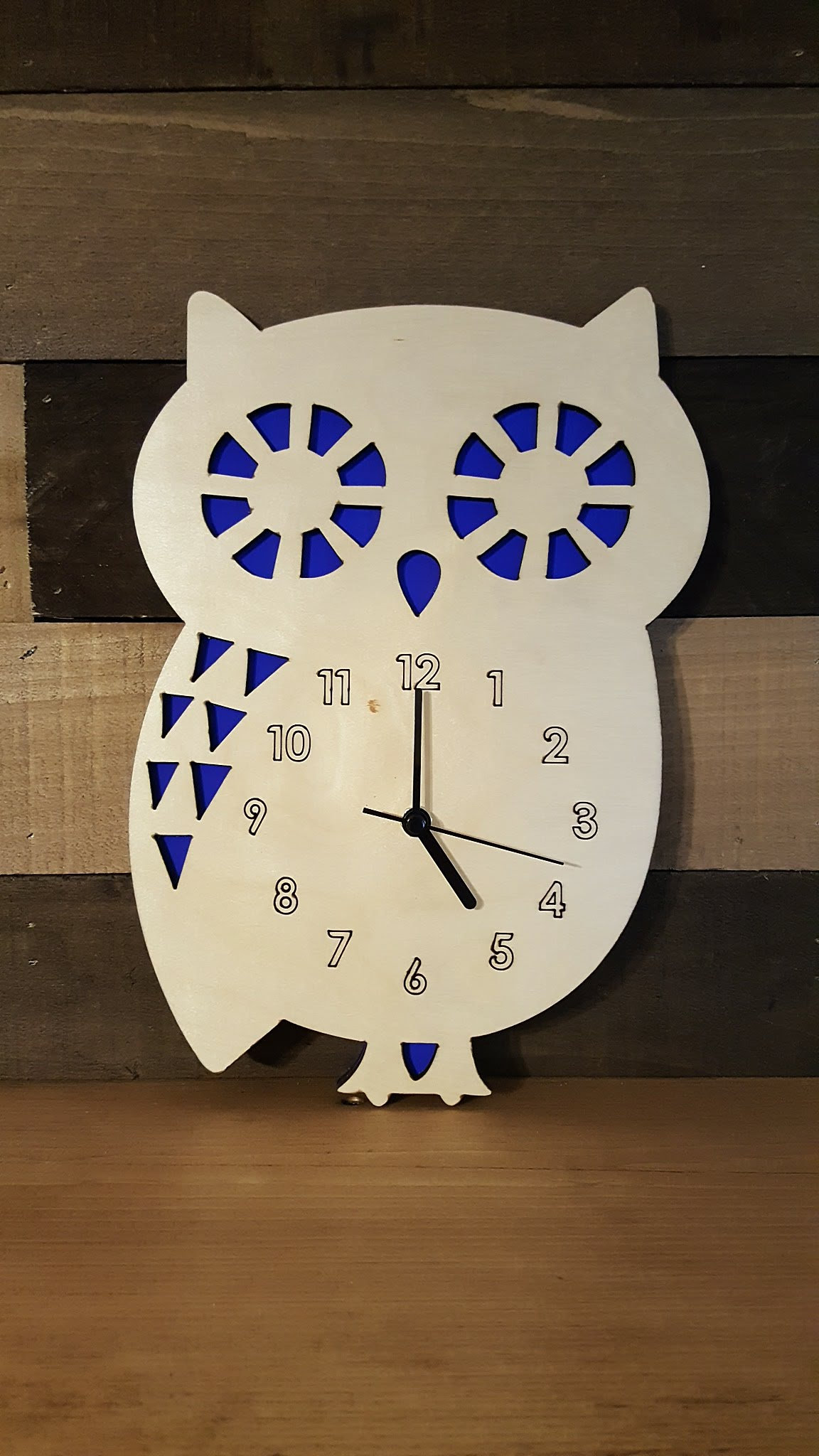Owl Clock, Nursery Decor, Kids Room, Whimsical
