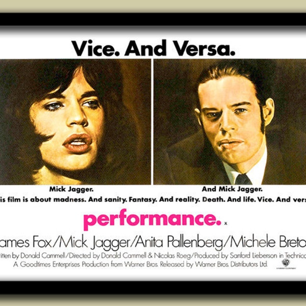 Rolling Stones Poster. Mick Jagger  Performance  Large Movie   70x50 cms Print