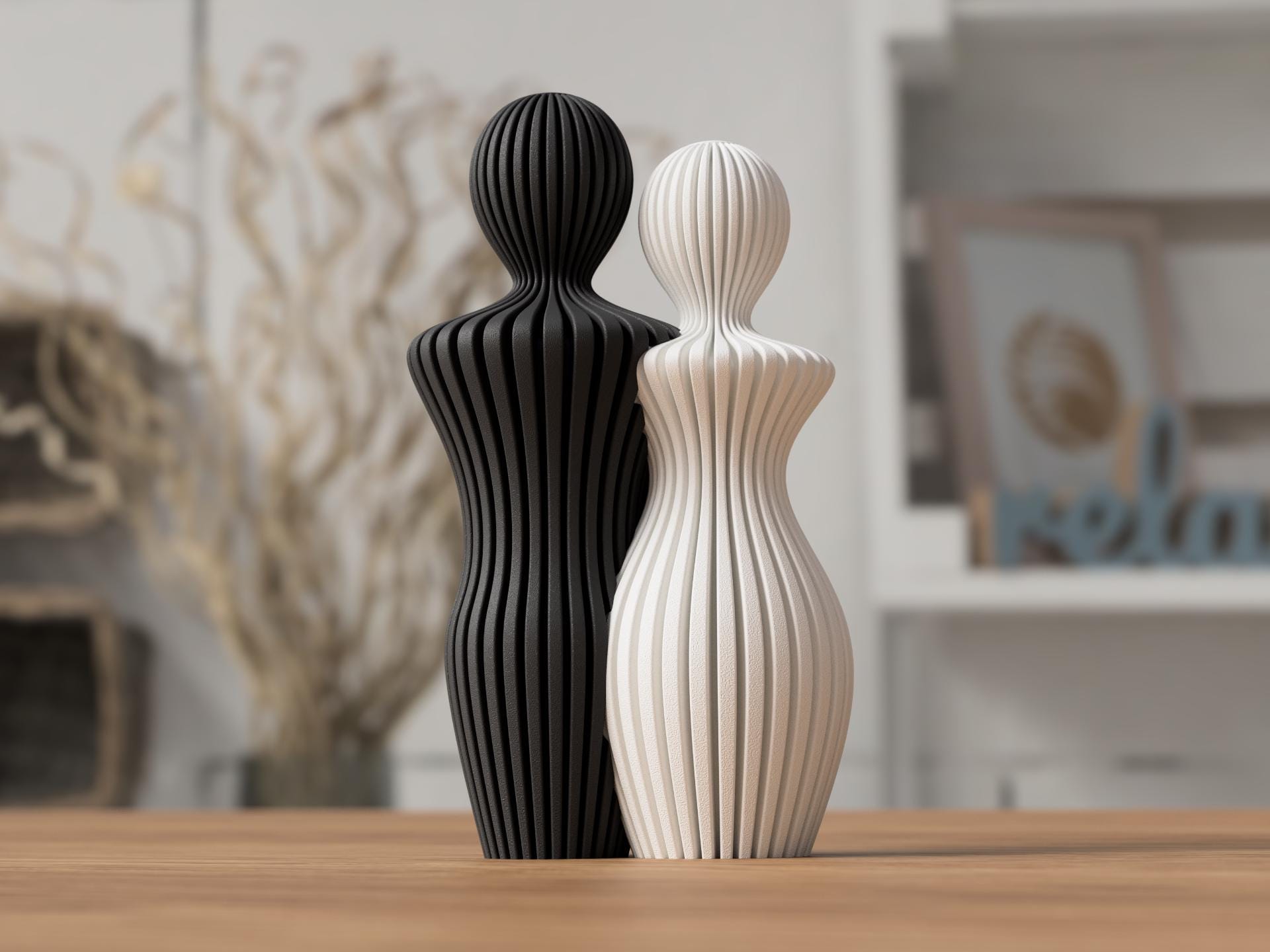 Statue modern schwarz