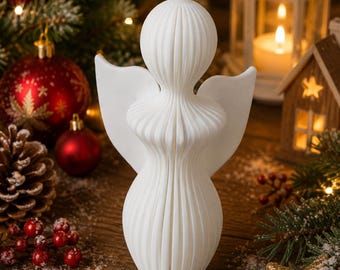 Moderner Weihnachtsengel | Minimalistische Engel Figur | Weihnachtsdeko Skandinavisch | Geschenkidee Weihnachten | Winter Deko | Tischdeko