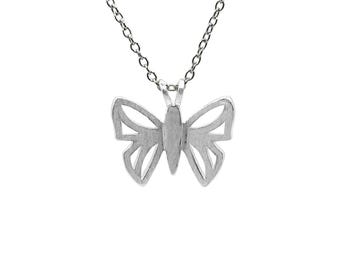 Dainty Sterling Silver Butterfly Necklace