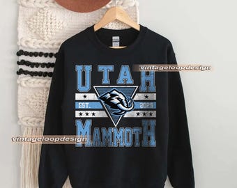 Utah Mammoth Sweatshirt, Vintage Utah hockey shirt, Utah Hockey Crewneck, Mammoth Hockey youth sweater, Hockey Fan gift