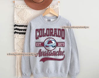 Colorado Avalanch Sweatshirt, Vintage Colorado hockey shirt, Colorado Hockey Crewneck, Avalanche Hockey youth sweater, Hockey Fan gift