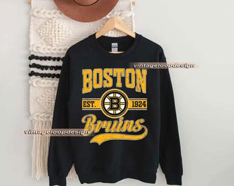 Sudadera vintage de los Boston Bruins, regalo para aficionados al hockey