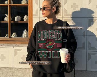 Bluza vintage Minnesota Wild Hockey, prezent dla fana hokeja