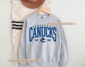 Felpa vintage dei Vancouver Canucks / Abbigliamento per tifosi di hockey