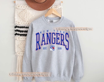 Sudadera vintage de los New York Rangers / Ropa para aficionados al hockey