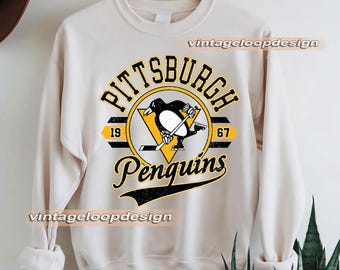 Felpa vintage dei Pittsburgh Penguins, regalo per i fan dell'hockey
