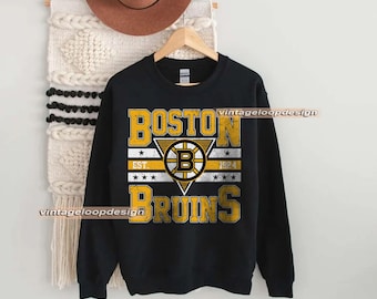 Sudadera vintage de los Boston Bruins, regalo para aficionados al hockey