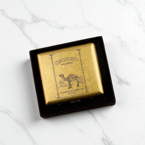Vintage Engraved Camel Cigarette Case Retro Marlboro Zippo Style Chic Cigar Accessory Personalized Luxury Gift Unique Smokers Art Home Decor