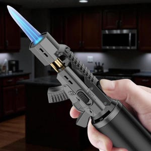 Mini Adjustable Jet Flame Torch Lighter Gift for Men and Women Elegant Refillable Lighters for BBQ Outdoor Cigarette Cigar Candle Camping