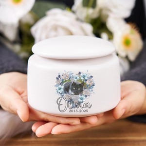 Custom Pet Memorial Urn with Photo, Engraved Pet Loss Tribute Box, Sympathy Gift for Pet Lovers,Personalized Pet Ashes Keepsake