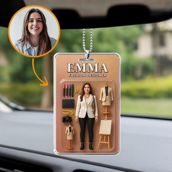 Custom Action Figure Portrait, Photo Custom Action Figure Acrylic Block, Custom Action Figure, Car Ornament, Car Visor, Personalized Toy Box