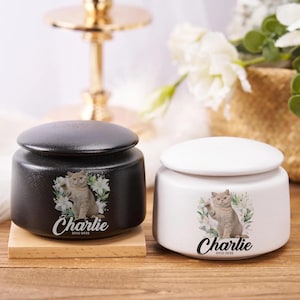 Custom Pet Memorial Urn with Photo, Personalized Pet Ashes Keepsake, Engraved Pet Loss Tribute Box, Sympathy Gift for Pet Lovers