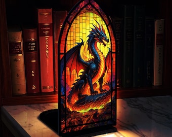 Fantasy Dragon Book Nook, Fire Dragon Library Insert, Epic Dragon Book Nook Decor, Medieval Gothic Bookshelf Ornament, Gift for Book Lover