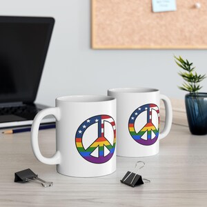 Pride Regenbogen Keramikbecher - Feiern Sie Vielfalt, LGBTQ + Geschenk, Regenbogentasse, Freundschaft, Kaffeeliebhaber