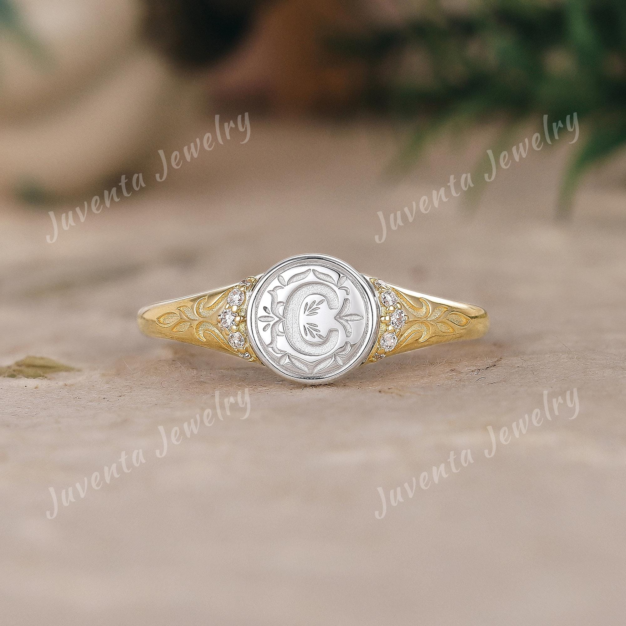 Bague Chevalière Vintage – Rangées De Strass, Taille Coussin, Argentée
