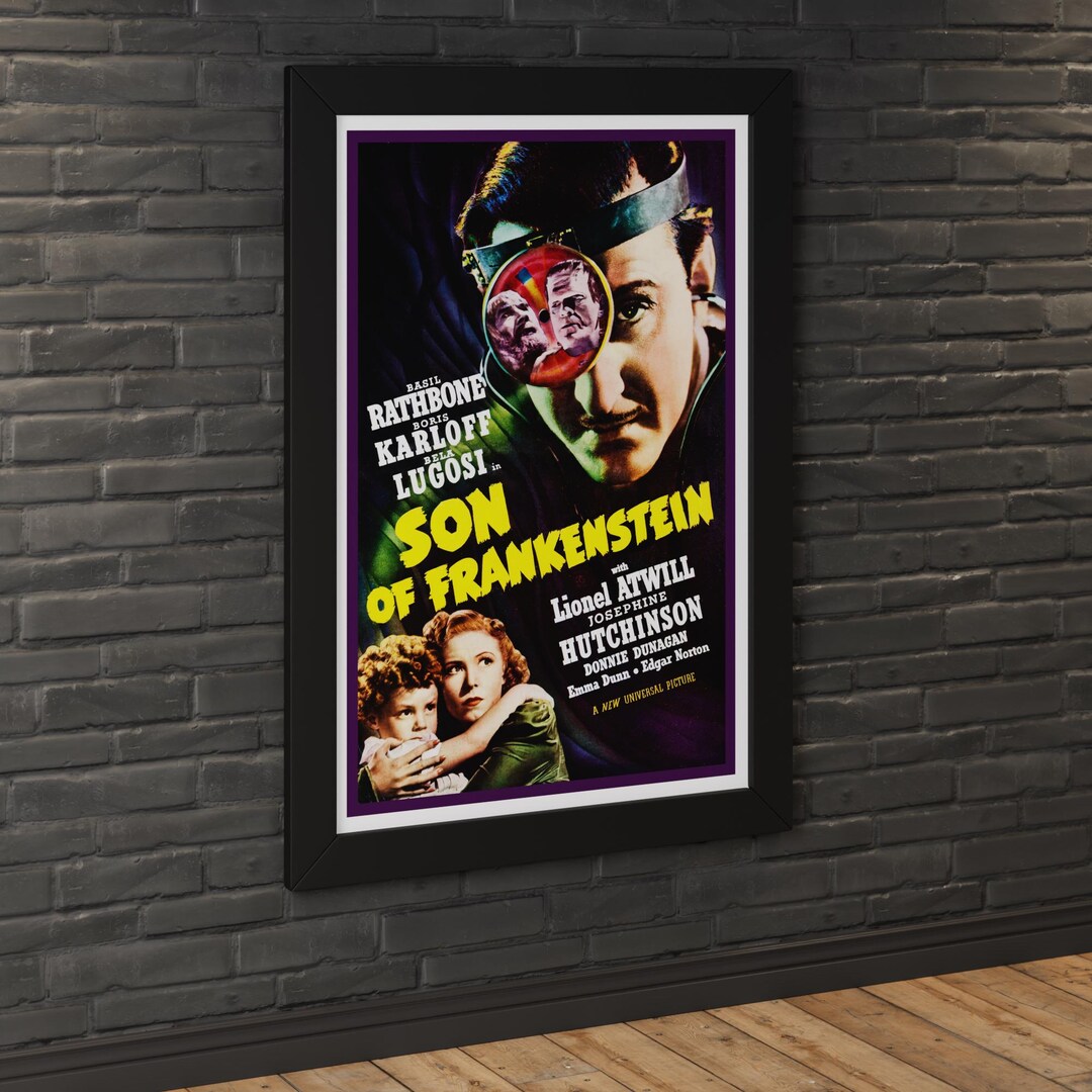 Son of Frankenstein Classic Movie Poster FRAME NOT INCLUDED Boris ...