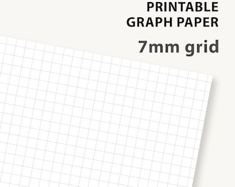 7mm Grid Paper Printable, A4 A5 Letter Size (Digital Download)